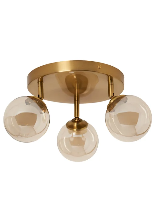 BHS Satin Brass Vanity 3 Light Spotlight - One Size Image 4