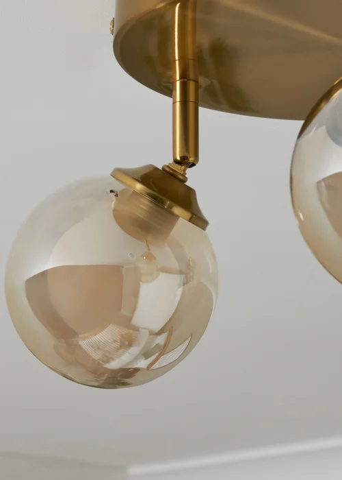 BHS Satin Brass Vanity 3 Light Spotlight - One Size Image 3