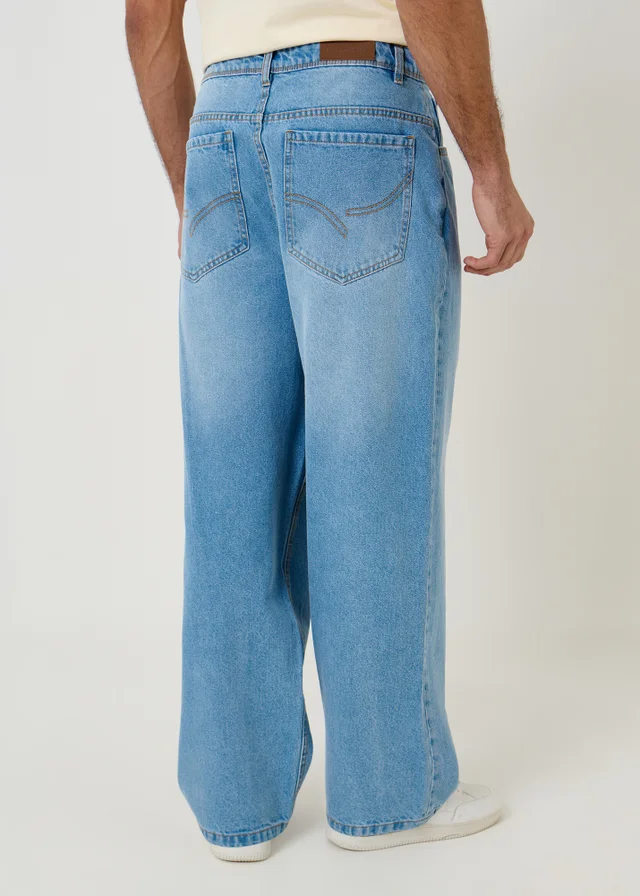 Threadbare Light Blue Baggy Fit Jeans