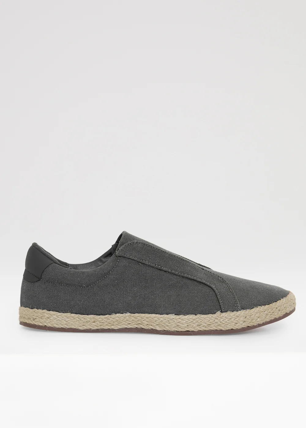 Threadbare Grey Cotton Canvas Slip On Espadrilles - 9 Image 1