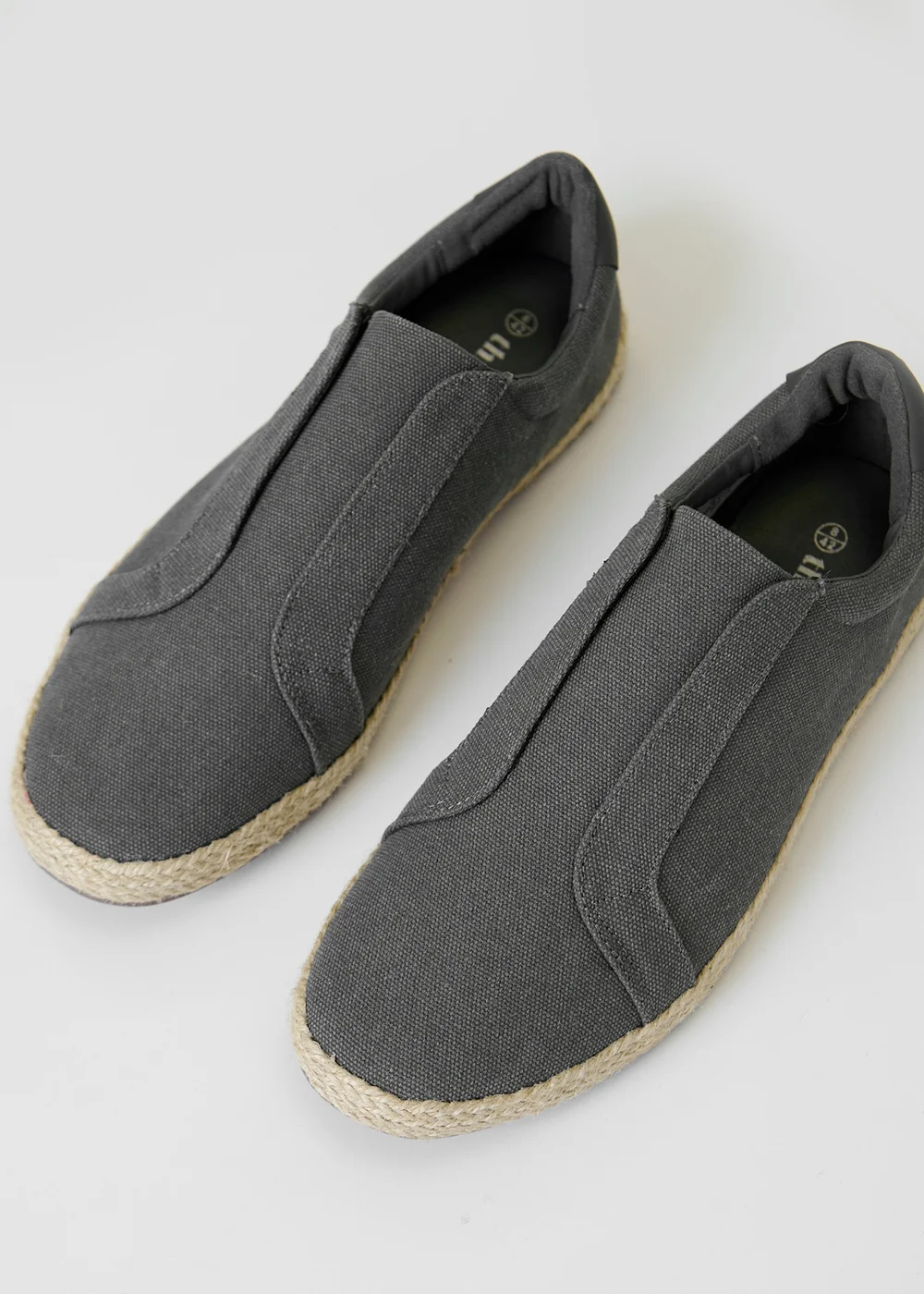 Threadbare Grey Cotton Canvas Slip On Espadrilles - 9 Image 3