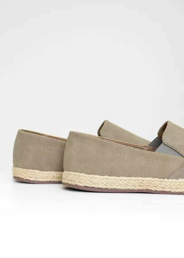Threadbare Beige Faux Suede Slip On Espadrilles