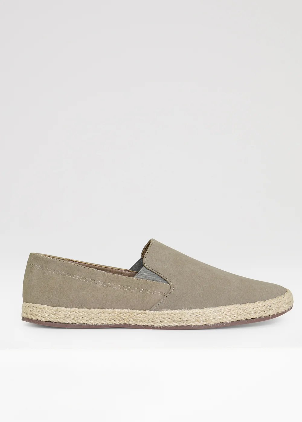 Threadbare Beige Faux Suede Slip On Espadrilles - 12 Image 1
