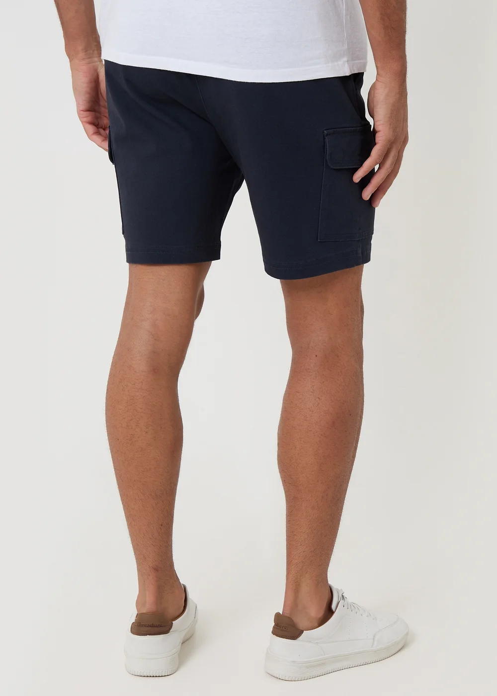 Threadbare Navy Shorter Length Stretch Cargo Shorts - 2XL Image 2