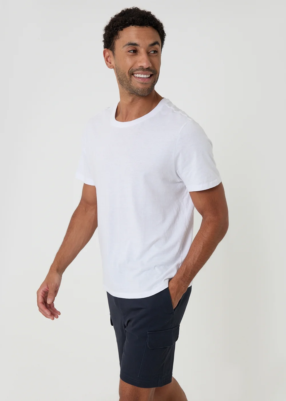 Threadbare Navy Shorter Length Stretch Cargo Shorts - 2XL Image 3