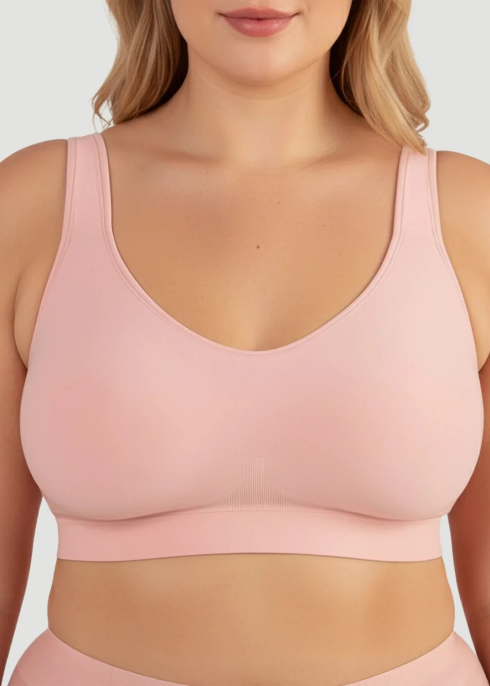 Conturve Blush Pink Adjustable Wire Free Shaper Bra - S Image 3