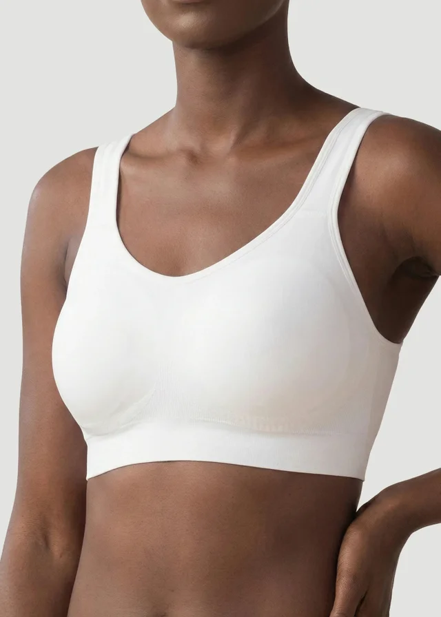 Conturve White Adjustable Wire Free Shaper Bra