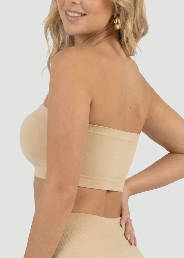 Conturve Beige Convertible Strapless Bandeau Bra