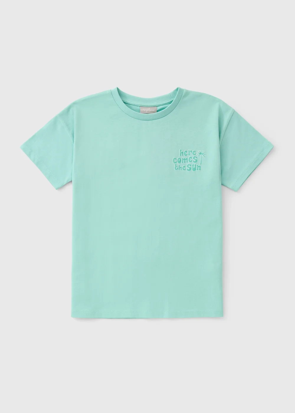 Girls Teal Here Comes The Sun T-Shirt (7-15yrs) - 7 Yrs Image 1