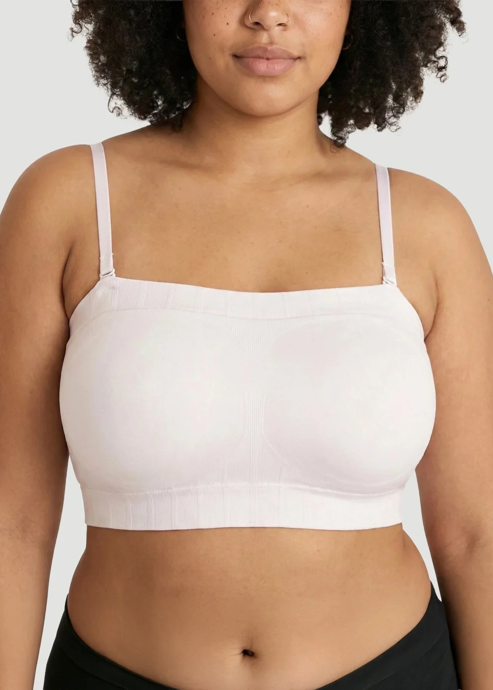 Conturve White Convertible Strapless Bandeau Bra - 4XL Image 1
