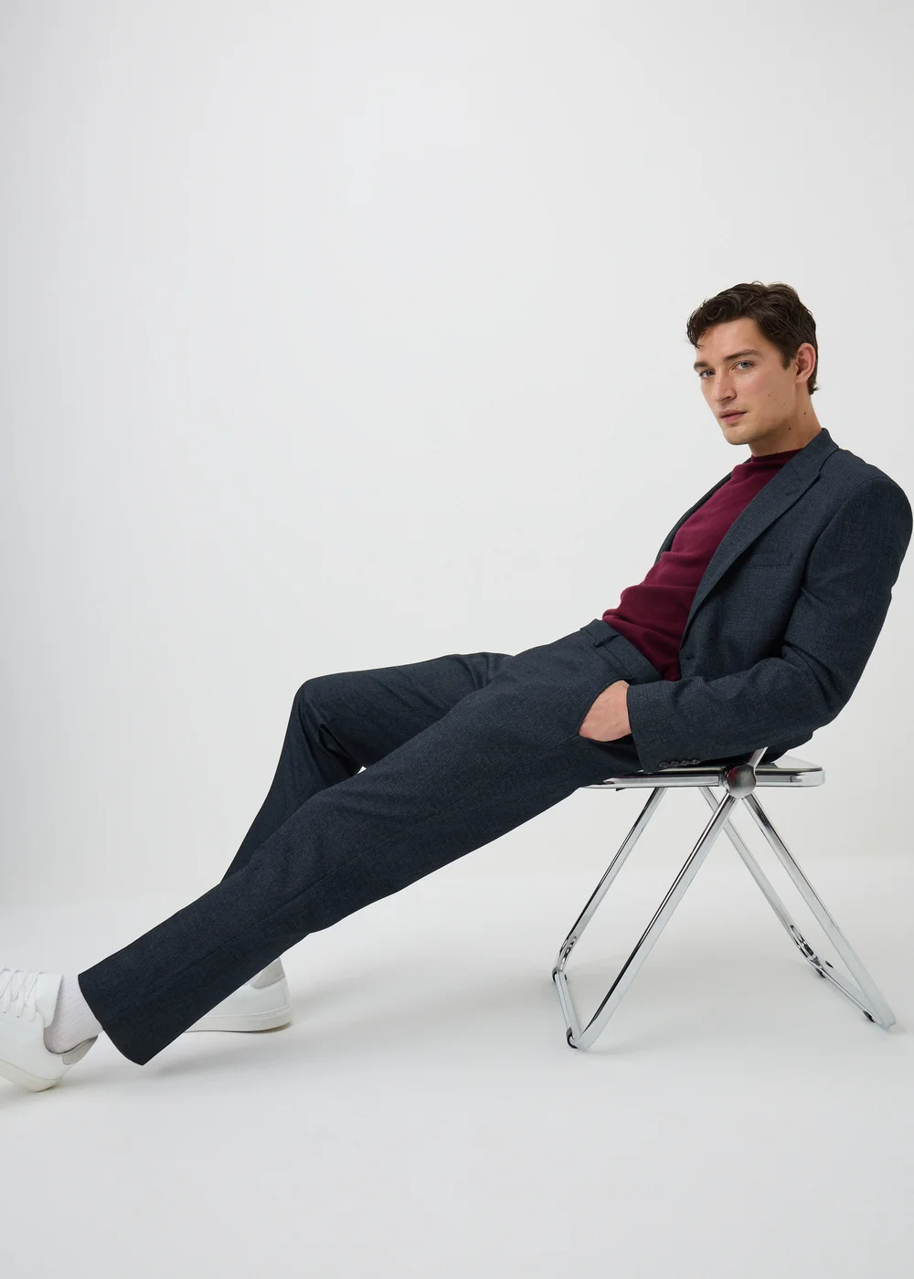 Taylor & Wright Richmond Check Tailored Fit Suit Trouser - 26/L29 Image 4