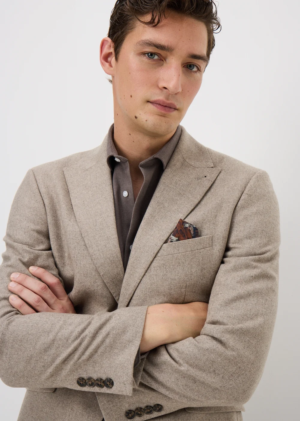 Taylor & Wright Regent Italian Stone Tailored Fit Suit Jacket - 46 Chest Short Image 5