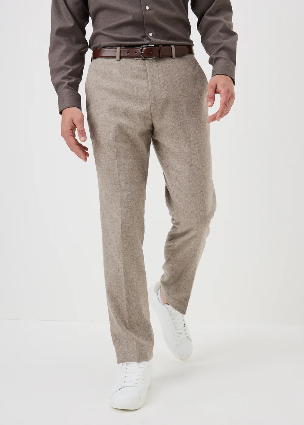 Taylor & Wright Regent Italian Stone Tailored Fit Suit Trousers - 32 Waist 29 Leg Image 1