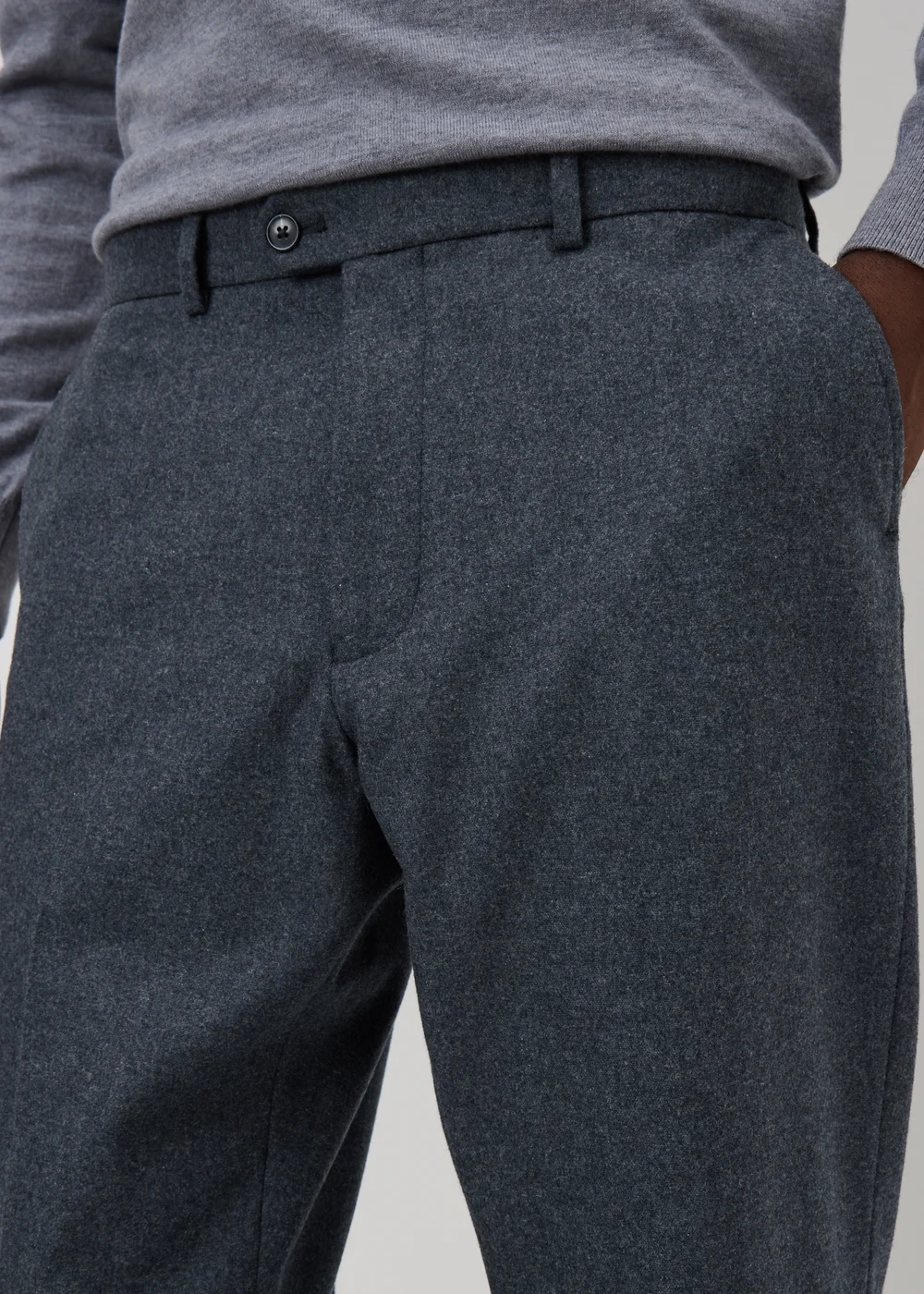 Taylor & Wright Derwent Italian Denim Tailored Fit Suit Trousers - 32/L29 Image 3