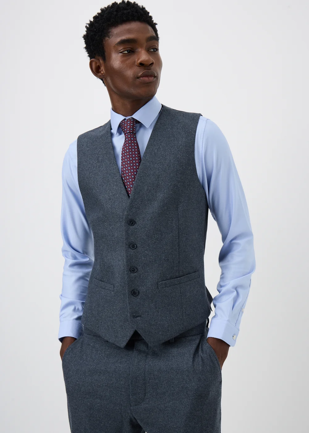 Taylor & Wright Derwent Italian Denim Suit Waistcoat - S Image 1