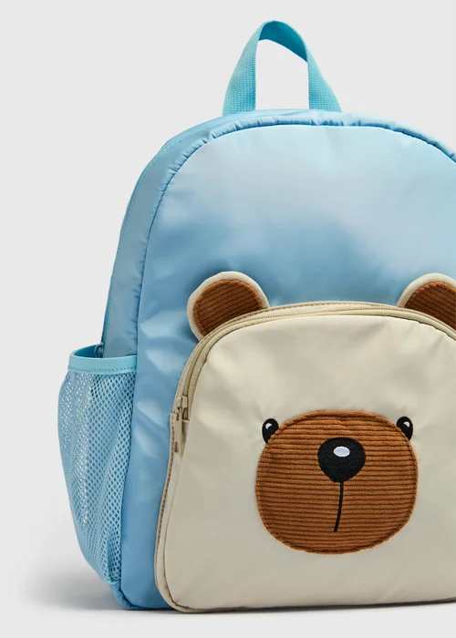 Kids Blue 3D Bear Backpack - One Size Image 2