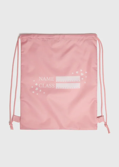 Girls Pink School Pump Bag - One Size Image 1