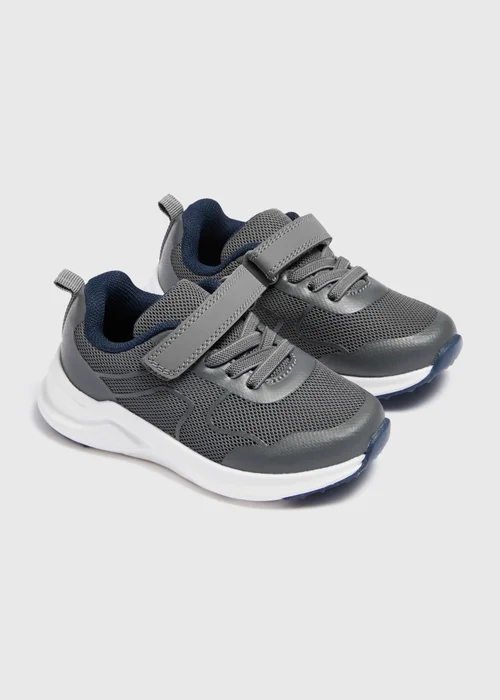 Boys Grey Chunky Trainers (Younger 4-12) - 4 Infants Image 1