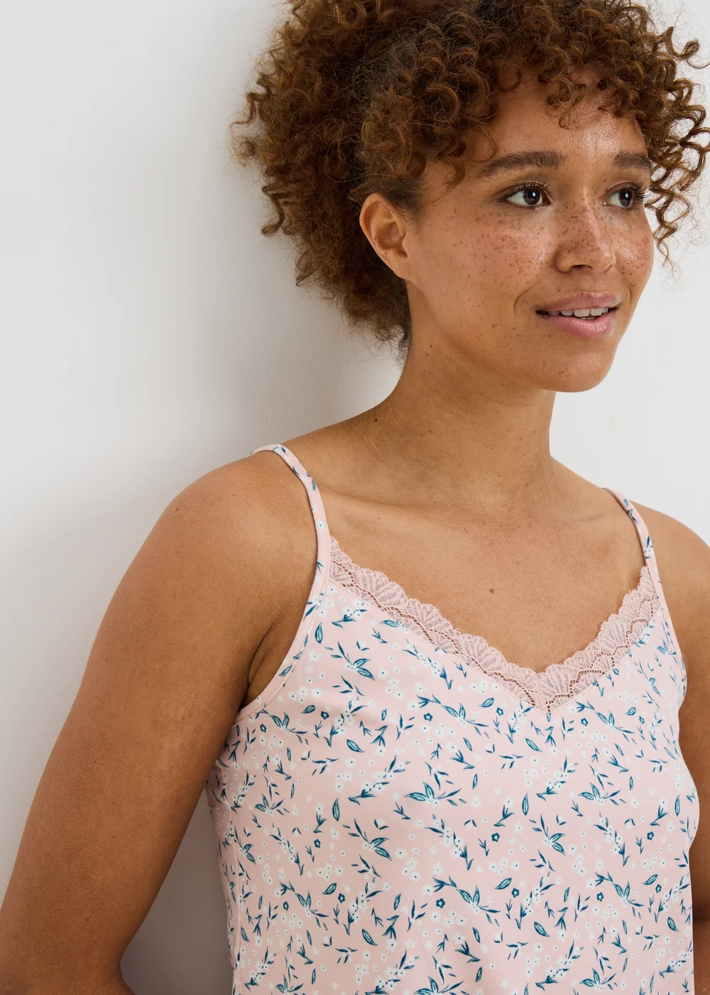Pink Soft Touch Ditsy Floral Camo Pyjama Set - XS Image 1