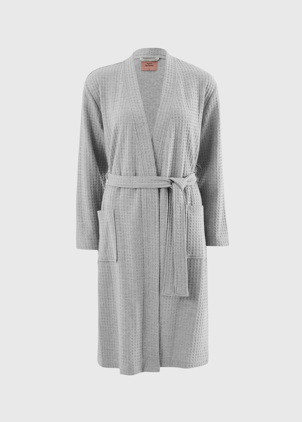 Grey Waffle Dressing Gown - XS Image 2