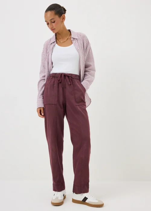 Burgundy Utility Jogging Bottoms - 12 Image 1