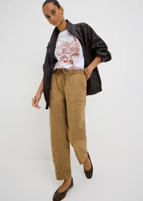 Coffee Drawstring Utility Joggers - 12 Image 1