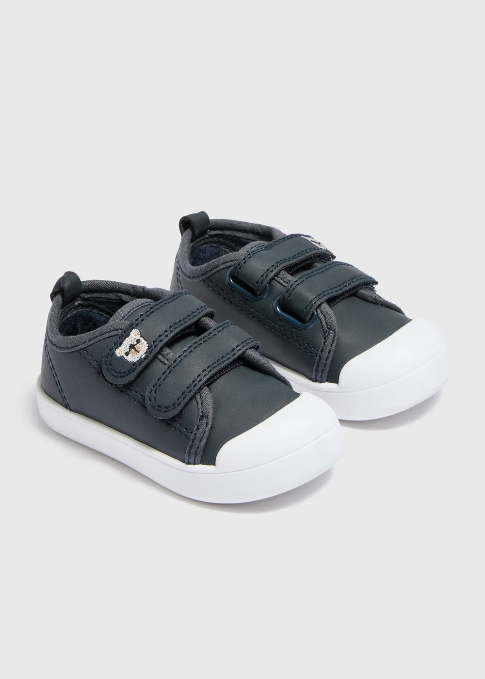 Pre-Walker Boys Navy Faux Leather Trainers (Younger 2-5) - 2 Image 1