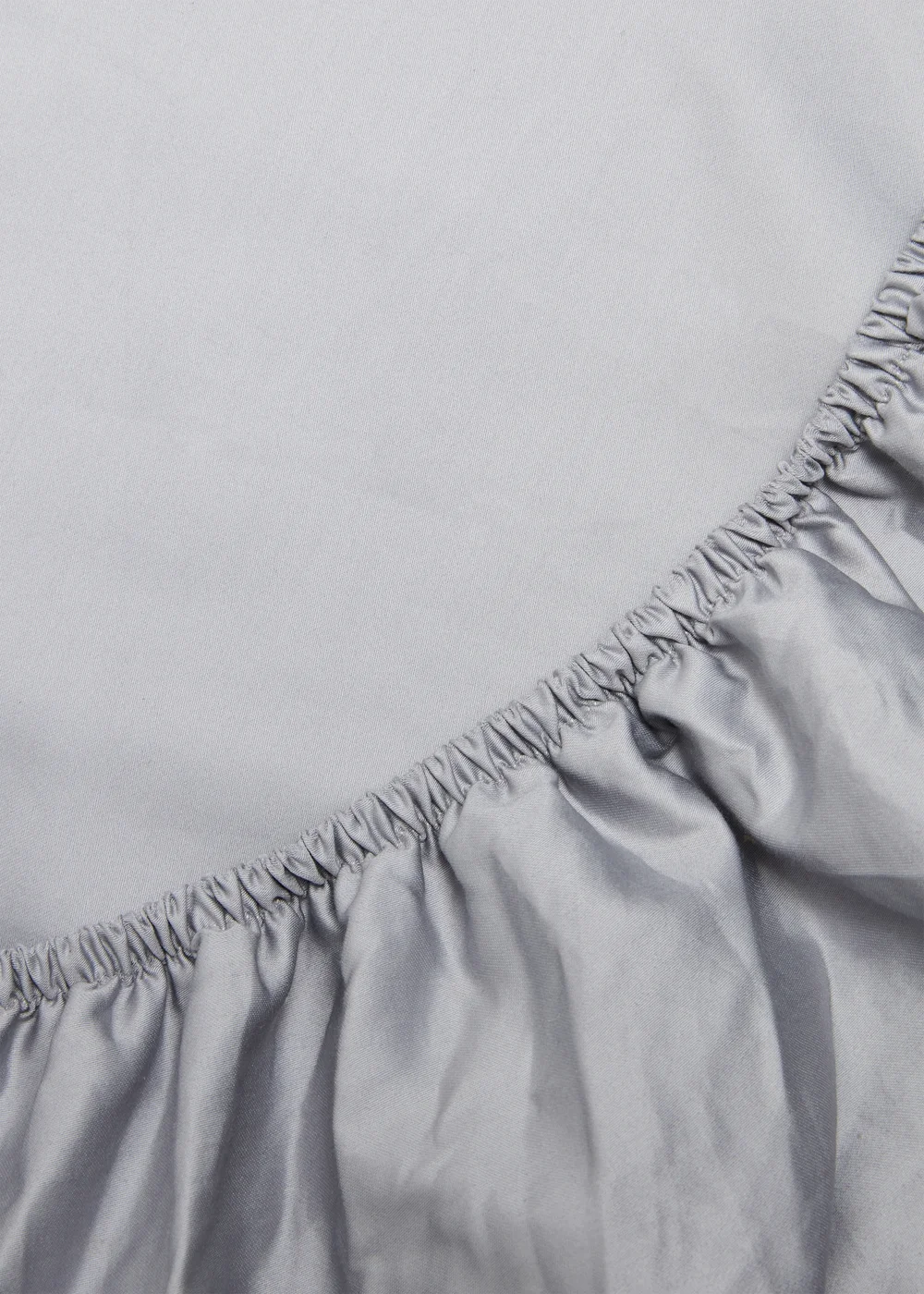 Grey Cotton Extra Deep Fitted Bed Sheet (300 Thread Count) - Double Image 2