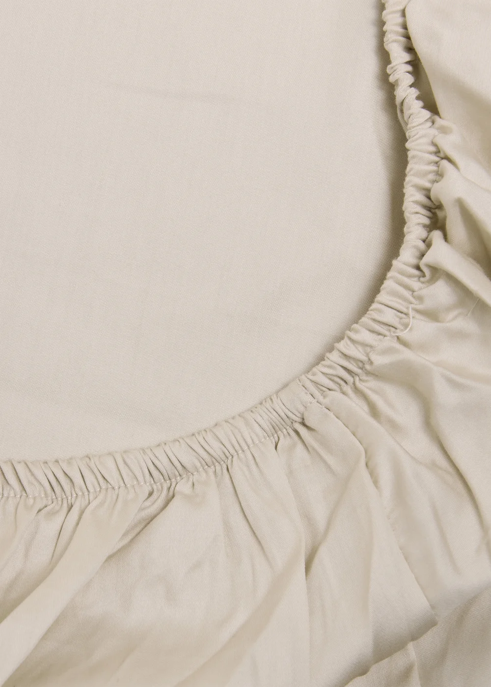 Natural Cotton Deep Fitted Bed Sheet (300 Thread Count) - Double Image 2