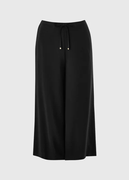 Black Twill Wide Leg Culottes - 8 Image 4
