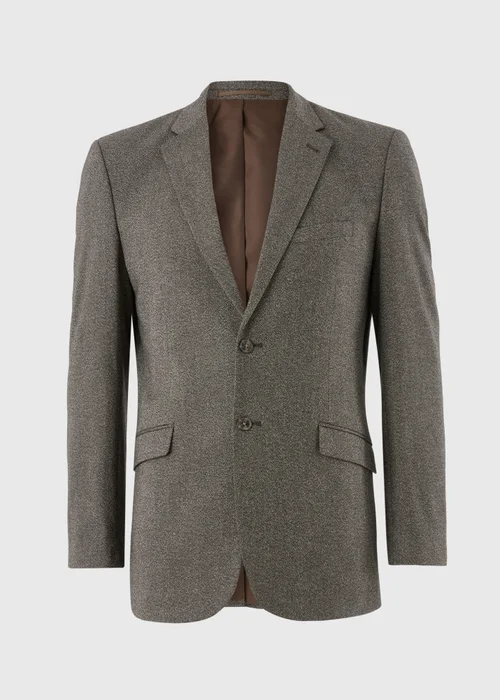 Taylor & Wright Brompton Brown Twill Tailored Fit Suit Jacket - 34 Chest Short Image 5
