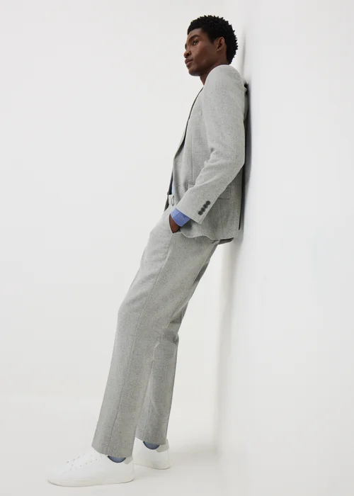 Taylor & Wright Griffith Grey Fleck Slim Fit Suit Trousers - 40/L29 Image 4