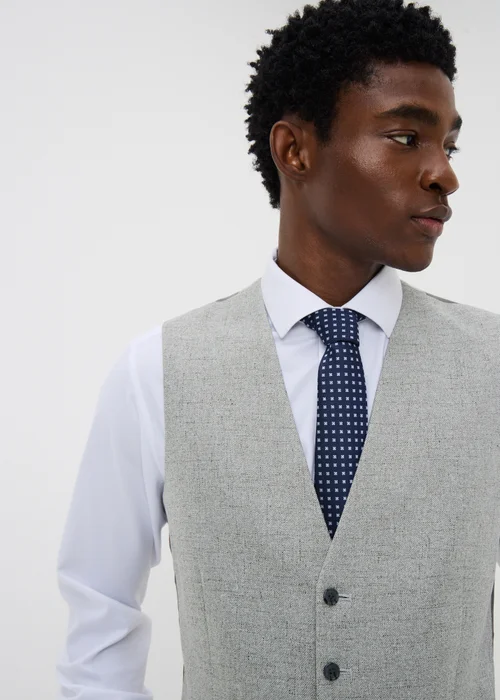 Taylor & Wright Griffith Grey Fleck Suit Waistcoat - S Image 3