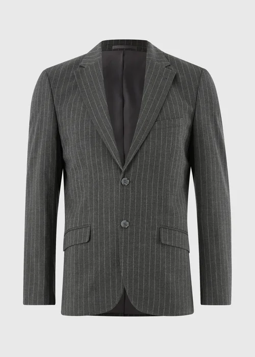 Taylor & Wright Hyde Charcoal Pinstripe Slim Fit Jacket - 40 Chest Short Image 5