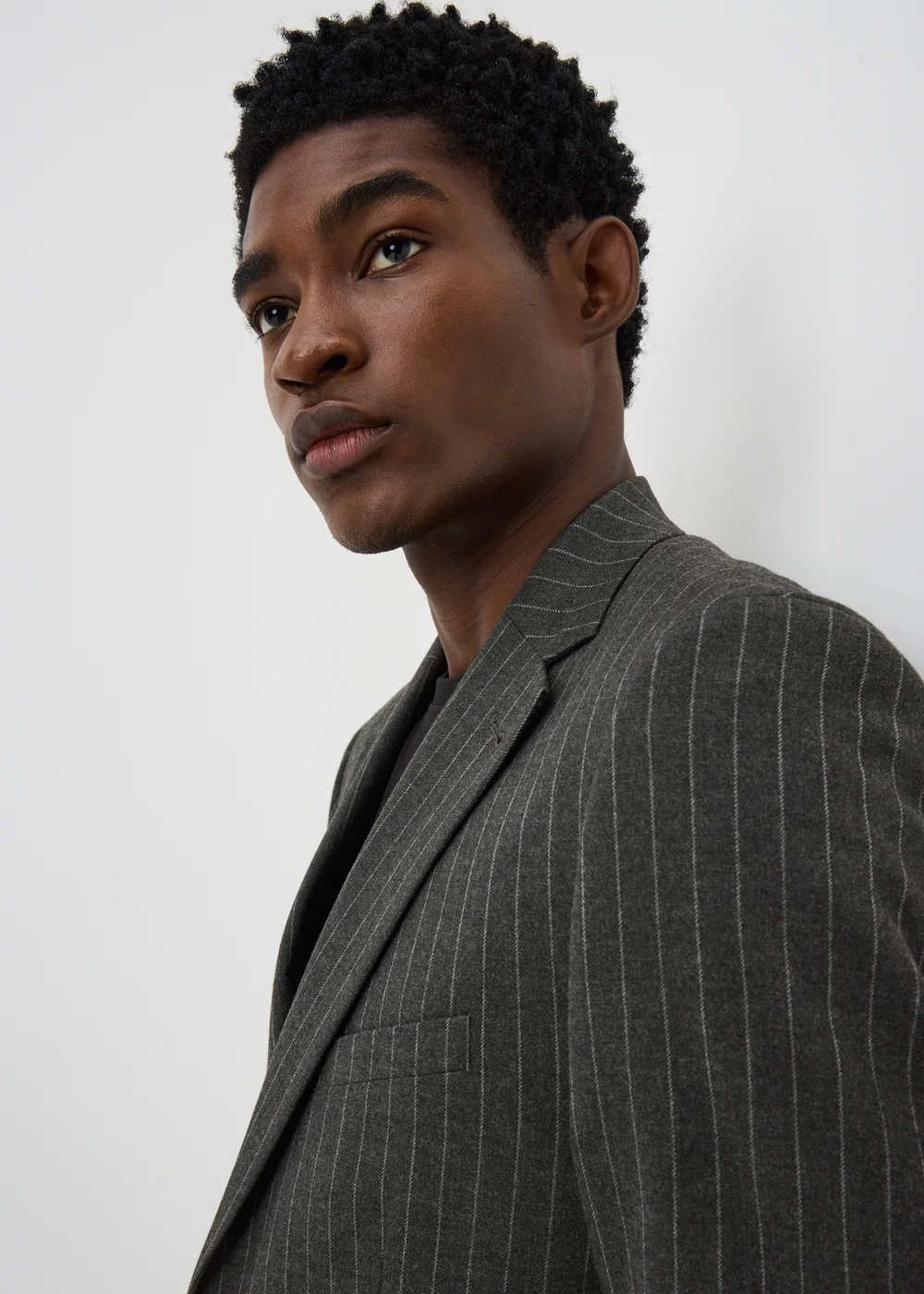 Taylor & Wright Hyde Charcoal Pinstripe Slim Fit Jacket - 40 Chest Short Image 3