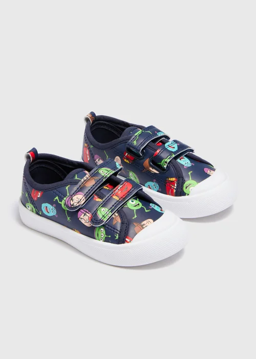 Disney Pixar Boys Navy Trainers (4-12 Infants) - 4 Infants Image 1