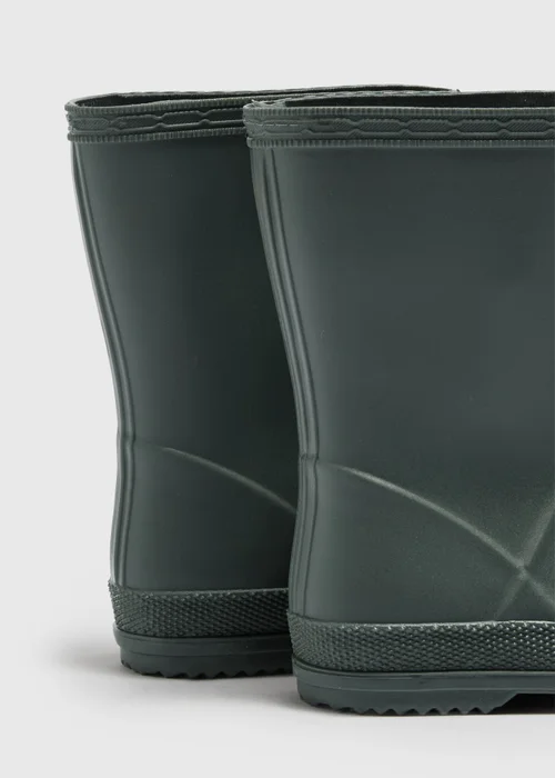 Kids Khaki Wellies (Younger 4-12) - 4 Infants Image 2