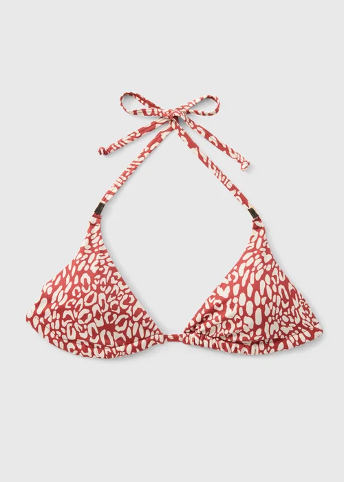Rust Animal Triangle Bikini Top - 8 Image 3