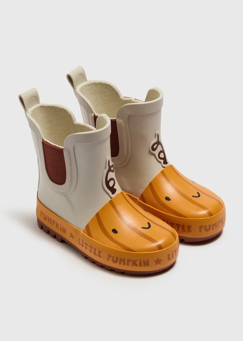Cream Pumpkin Chelsea Wellies (Younger 4-12) - 4 Infants Image 1