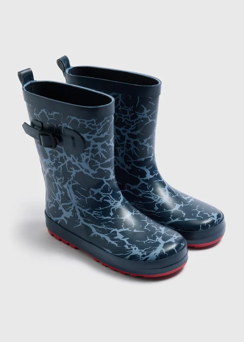 Boys Blue Storm Wellies (Younger 10-Older 6) - 4 Image 1