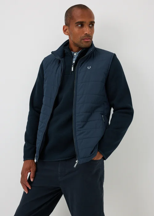 Lincoln Navy Quilted Smart Gilet - L Image 1