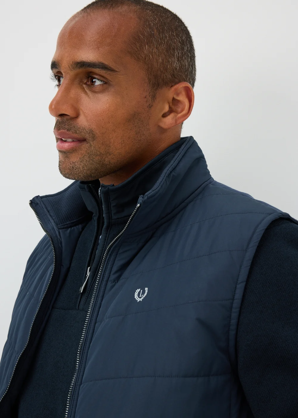 Lincoln Navy Quilted Smart Gilet - L Image 2