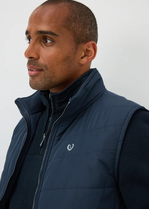 Lincoln Navy Quilted Smart Gilet - L Image 2