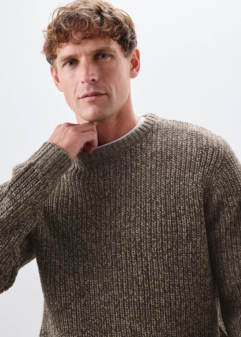 Lincoln Brown Crew Neck Jumper - S Image 3