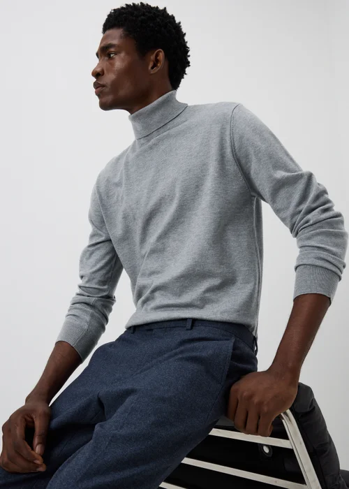 Grey Smart Roll Neck Jumper - S Image 1