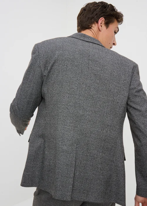 Taylor & Wright Heaton Grey Check Tailored Fit Suit Jacket - 34 Chest Short Image 2