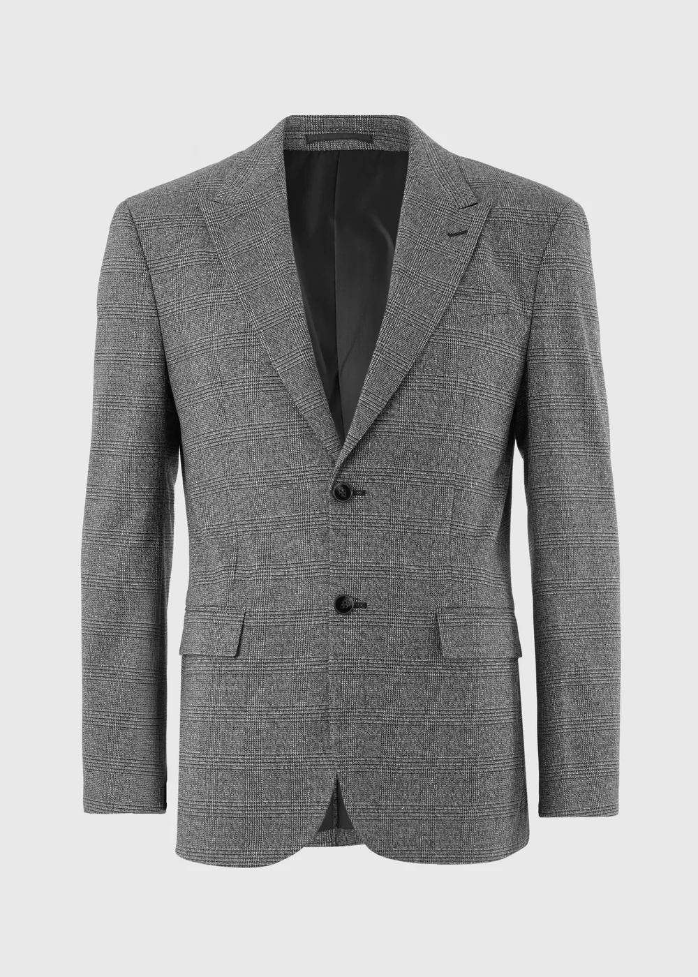 Taylor & Wright Heaton Grey Check Tailored Fit Suit Jacket - 34 Chest Short Image 5