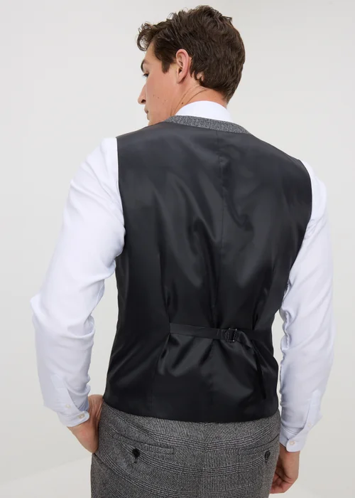 Taylor & Write Heaton Grey Check Suit Waistcoat - XS Image 2
