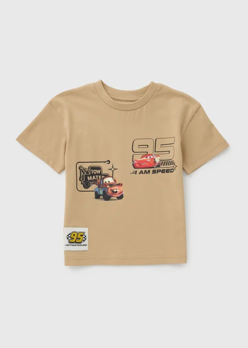 Disney Cars Boys Tan Radiator Springs T-Shirt (1-7yrs) - 1-1.5 Yrs Image 1