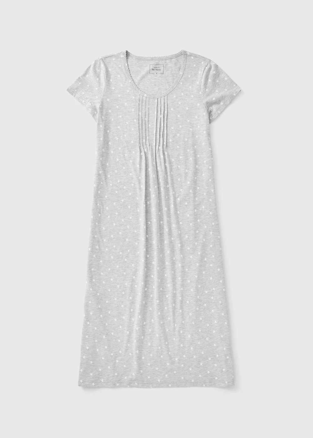 Grey Star Print Nightie - XS Image 2